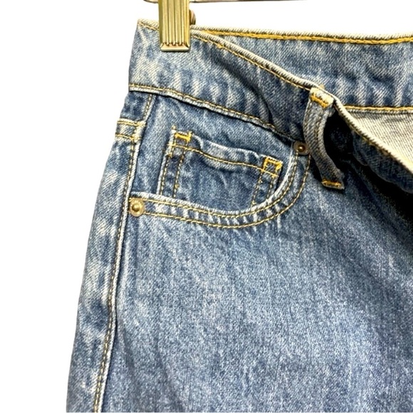 Lucky Brand Mini Vintage Inspired Button down, Pockets BTS Denim Skirt 4/ 27 Y2K - Picture 4 of 9